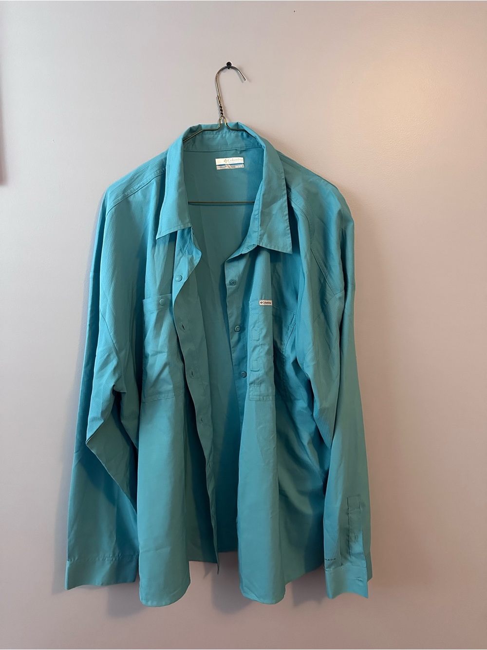 Columbia performance button up teal 3XL Shirt